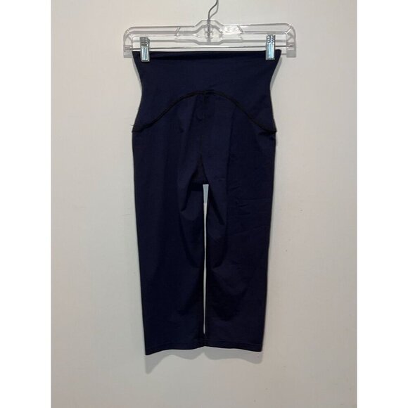 Spanx Navy High Rise Stretch Tummy Control Cropped Leggings Women's Size S mall - Picture 2 of 8